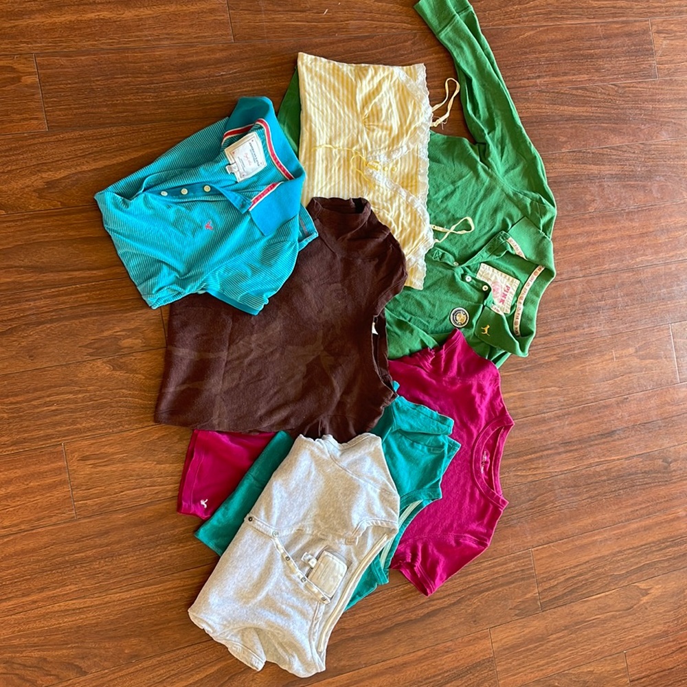 Lot of 7 tees, cami, polo, Henley